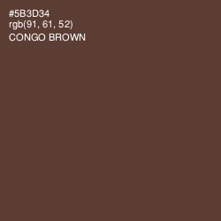#5B3D34 - Congo Brown Color Image